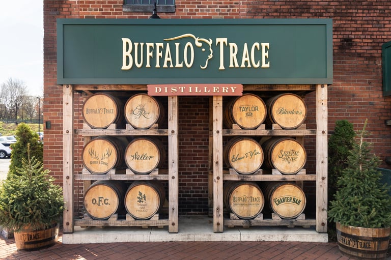 Buffalo Trace Distillery's location in Frankfort, KY is a National Historic Landmark from being the oldest continually operating distillery in America